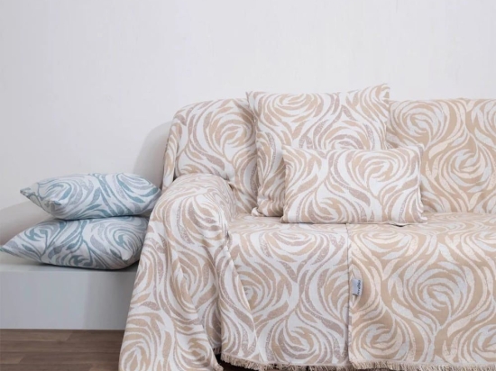 Ριχτάρι 1566 Beige Anna Riska Διθέσιο 180x240cm 100% Βαμβάκι