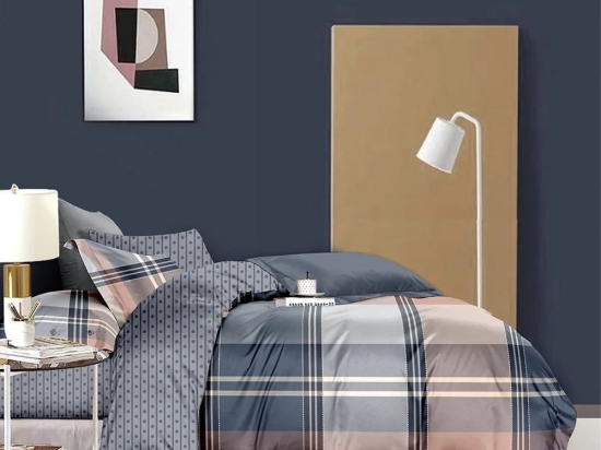 Κουβερλί Έμμα (Σετ 3τμχ) Grey Viopros Υπέρδιπλo 220x240cm 100% Βαμβακοσατέν