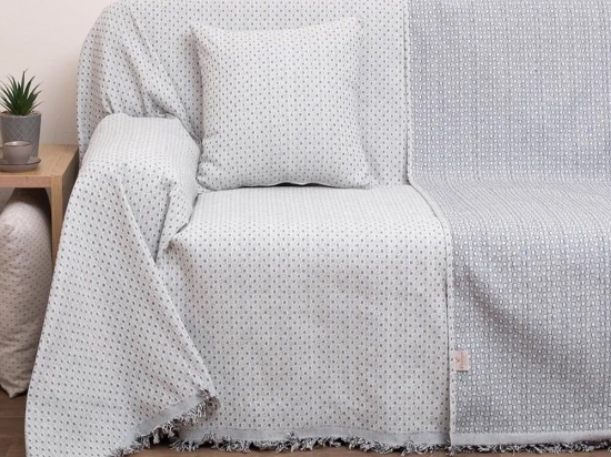 Ριχτάρι 3017 Grey Viopros Τετραθέσιο 180x320cm 100% Βαμβάκι