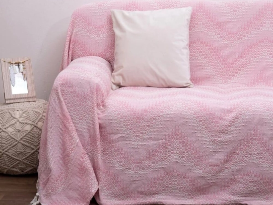 Ριχτάρι 3045 Pink Viopros Διθέσιο 175x255cm 100% Βαμβάκι