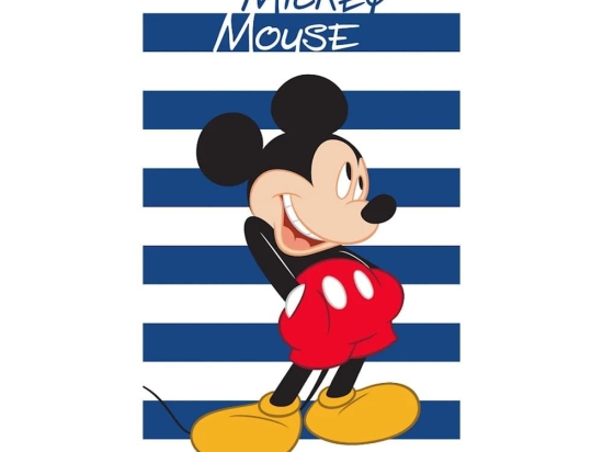 Πετσέτα Παιδική Βελουτέ Mickey 27 Multi Viopros Σώματος 70x140cm 100% Βαμβάκι