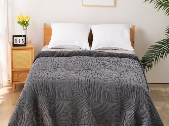 Κουβερτοπάπλωμα Lucia 4 Grey Anna Riska Υπέρδιπλo 220x240cm Polyester
