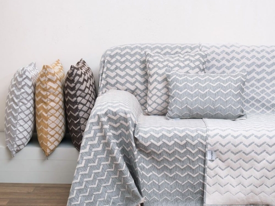 Ριχτάρι 1447 Aqua Blue Anna Riska Τετραθέσιο 180x320cm Chenille