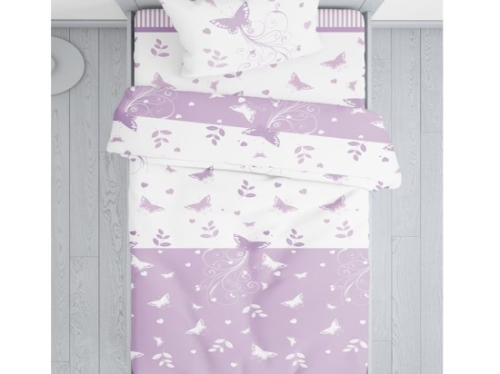Κουβερλί Βρεφικό Βαλέρια Lila Viopros 120x160cm 100% Βαμβάκι