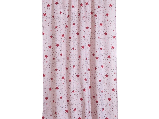 Κουρτίνα 4450 Με Τρέσα White-Red Viopros 280x270cm 280x270cm Βαμβάκι-Πολυέστερ