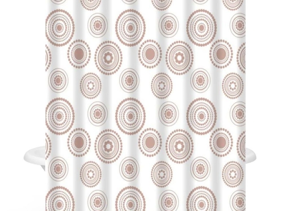 Κουρτίνα Μπάνιου Αλέξις White Viopros 180Πx180Υ 180x180cm Πολυέστερ