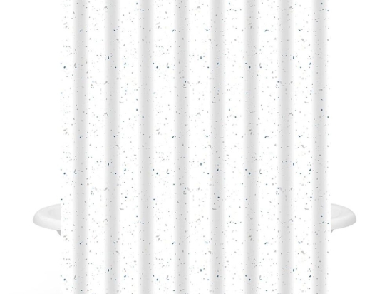 Κουρτίνα Μπάνιου Ματέο White Viopros 180Πx180Υ 180x180cm Πολυέστερ