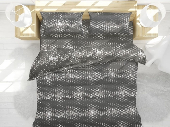 Πάπλωμα Κάρτερ (Σετ 2τμχ) Anthracite Viopros Ημίδιπλο 180x240cm 100% Βαμβάκι