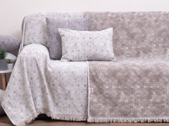 Ριχτάρι 2210 Ecru Viopros Τριθέσιο 180x280cm Chenille