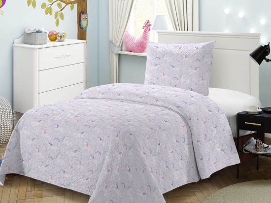 Κουβερλί Παιδικό 5405 (Σετ 2τμχ) Lila Viopros Μονό Microfiber-Polyester