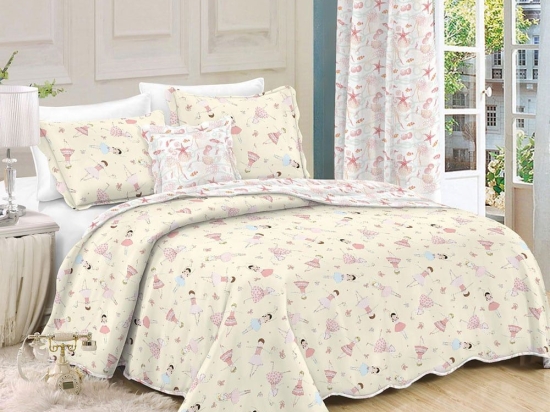 Κουβερλί Παιδικό 5408 (Σετ 2τμχ) Ecru Viopros Μονό Microfiber-Polyester
