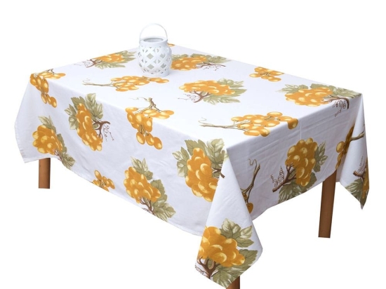 Τραπεζομάντηλο 611 Σταφύλια White Viopros 160X200 100% Βαμβάκι