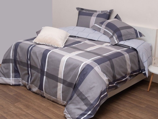 Σεντόνια Νιούτον (Σετ 4τμχ) Grey Viopros Υπέρδιπλo 230x265cm 100% Βαμβακοσατέν