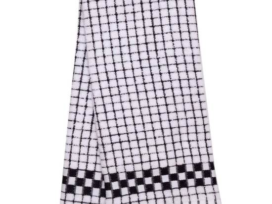 Ποτηρόπανο Κάρολ Black Viopros 45x75cm 100% Βαμβάκι