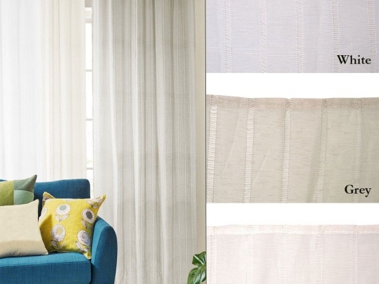 Κουρτίνα 5813 Grey Viopros 140X270cm Πολυέστερ