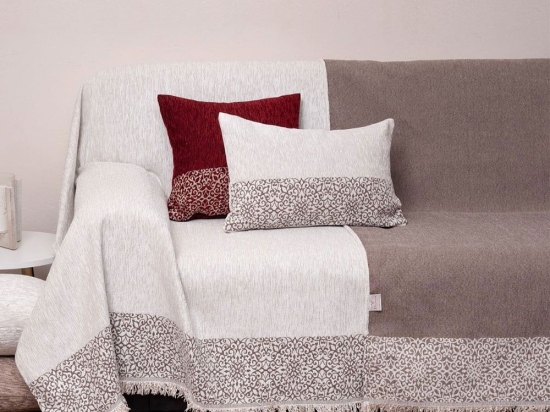 Ριχτάρι 2212 Ecru Viopros Τριθέσιο 180x280cm Chenille