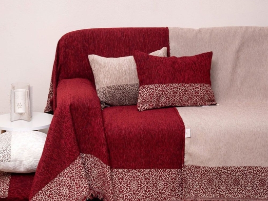 Ριχτάρι 2212 Bordo Viopros Διθέσιο 180x240cm Chenille