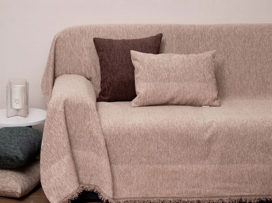 Ριχτάρι 2213 Beige Viopros Τριθέσιο 180x280cm Chenille
