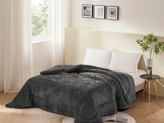 Κουβερτοπάπλωμα Vienna Anthracite Anna Riska Υπέρδιπλo 220x240cm Πολυέστερ