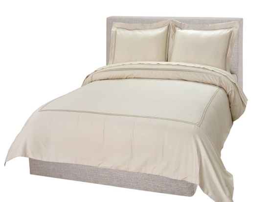 Σεντόνια Satin Embroidered Classico 1 (Σετ 4τμχ) Ivory Anna Riska Υπέρδιπλο 240x270cm 100% Βαμβακοσατέν