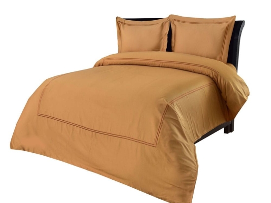 Σεντόνια Satin Embroidered Classico 2 (Σετ 4τμχ) Cinammon Anna Riska King Size 270x270cm 100% Βαμβακοσατέν