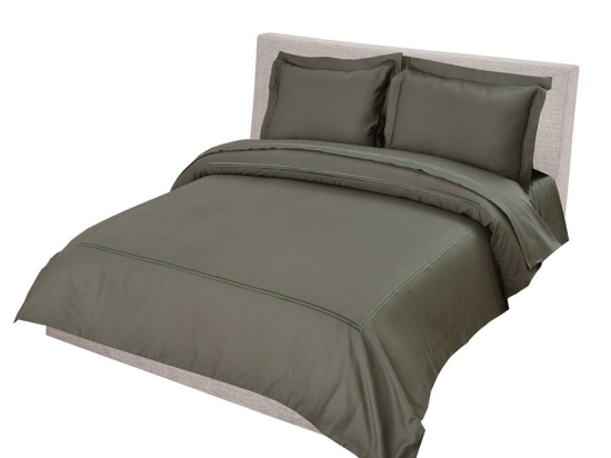 Σεντόνια Satin Embroidered Classico 3 (Σετ 4τμχ) Green Anna Riska King Size 270x270cm 100% Βαμβακοσατέν