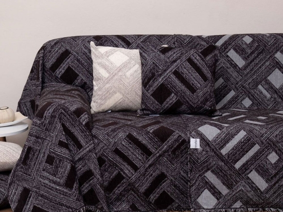 Ριχτάρι 1448 Black Anna Riska Τετραθέσιο 180x320cm Chenille