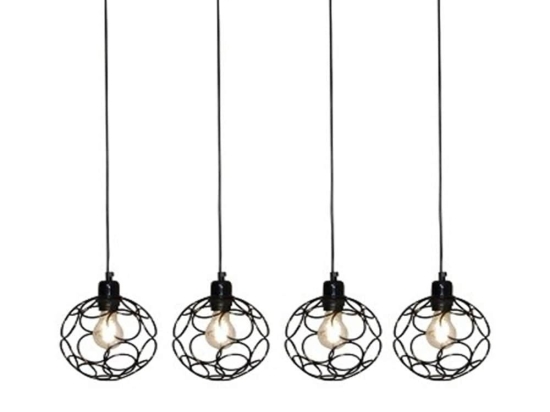 Φωτιστικό Οροφής - Ράγα HL-3588-4 Aline Black  Homelighting Μέταλλο