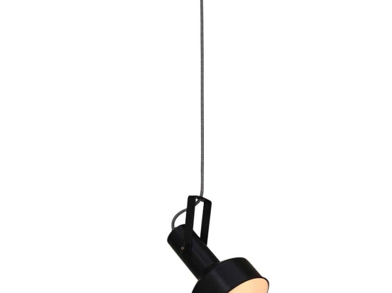Φωτιστικό Οροφής Κρεμαστό HL-243S-1P 77-3049 Farcom Black  Homelighting Μέταλλο,Ξύλο