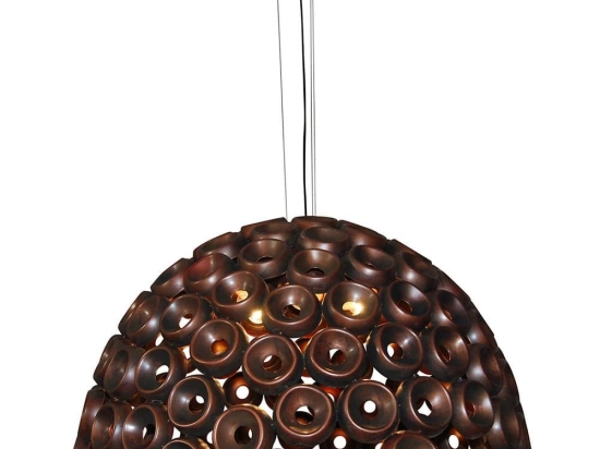Φωτιστικό Οροφής Κρεμαστό HL-3590-XL 77-4335 Darina Old Bronze Φ72 Homelighting Μέταλλο