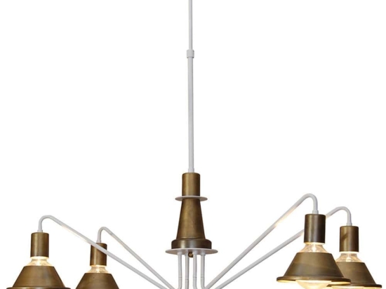 Φωτιστικό Οροφής Κρεμαστό Led HL-3521-4 77-3762 Emily Old Bronze & White  Homelighting Μέταλλο