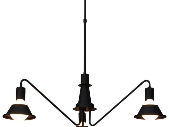 Φωτιστικό Οροφής Κρεμαστό Led HL-3521-3 77-3759 Emily Black  Homelighting Μέταλλο