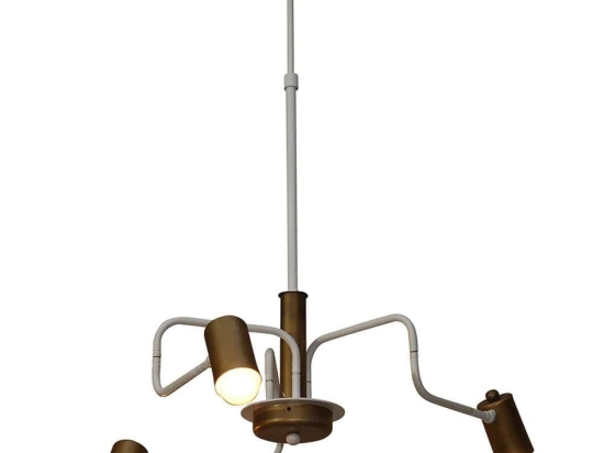 Φωτιστικό Οροφής Κρεμαστό Led HL-3522-3 77-3771 Hannah Old Bronze & White  Homelighting Μέταλλο