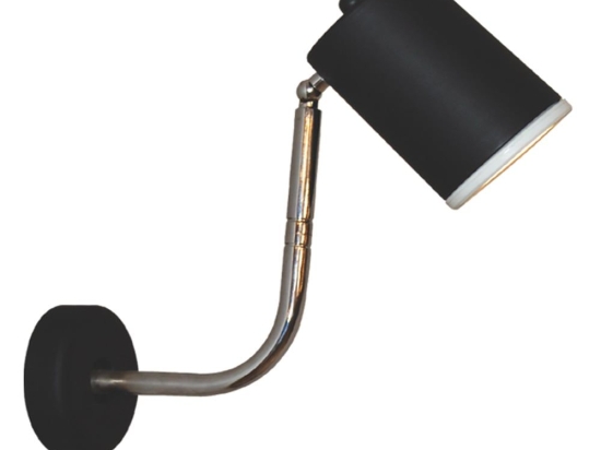 Φωτιστικό Τοίχου - Απλίκα HL-3552-1 77-3950 Molly Nickel & Black  Homelighting Μέταλλο