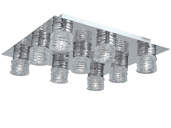 Φωτιστικό Οροφής - Πλαφονιέρα 77-1819 MX10102-9A Roll Chrome Homelighting Μέταλλο,Γυαλί
