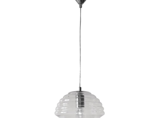 Φωτιστικό Οροφής 77-2093 V29206L/1P24B/GY Clear Homelighting Μέταλλο,Γυαλί