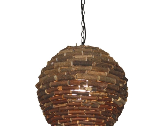 Φωτιστικό Οροφής 77-3601 P001 Ball Talk Natural Homelighting Ξύλο
