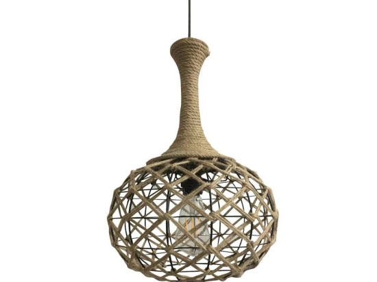 Φωτιστικό Οροφής 77-3612 HM7 Rep Black & Rope Homelighting Σχοινί