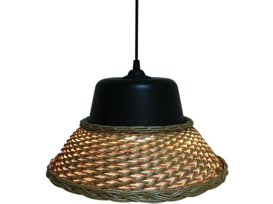 Φωτιστικό Οροφής 77-3636 L-W-1702 Mine Black & Natural Homelighting Ξύλο