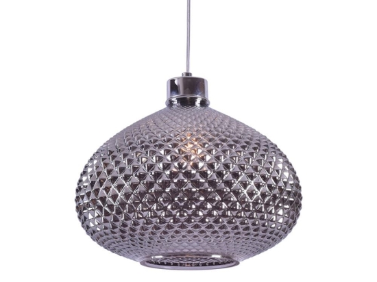 Φωτιστικό Οροφής 77-3739 SE4286-01 SM Ilenia Smoke Glass - Chrome Homelighting Γυαλί