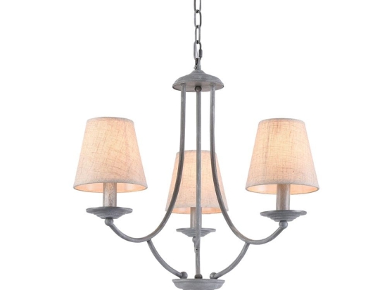 Φωτιστικό Οροφής 77-3661 C119-3 Etna Grey & White Shade Homelighting Μέταλλο,Ύφασμα