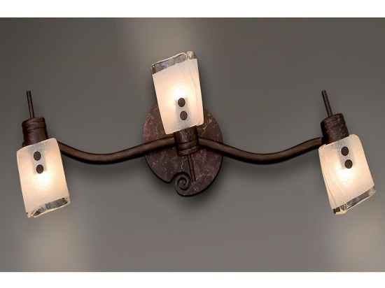 Φωτιστικό Τοίχου - Απλίκα 77-1045 G953-3S Antique Spot Brown Patina Homelighting Μέταλλο,Γυαλί