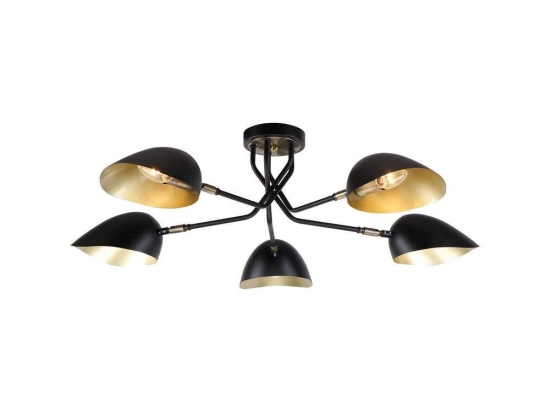 Φωτιστικό Οροφής-Πλαφονιέρα Elia 77-8103 76x76x18 Black-Bronze Homelighting Μέταλλο