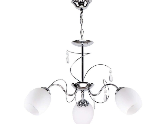 Φωτιστικό Οροφής Ferrow 77-8083 60x60x53 Chrome-White Homelighting Μέταλλο,Γυαλί