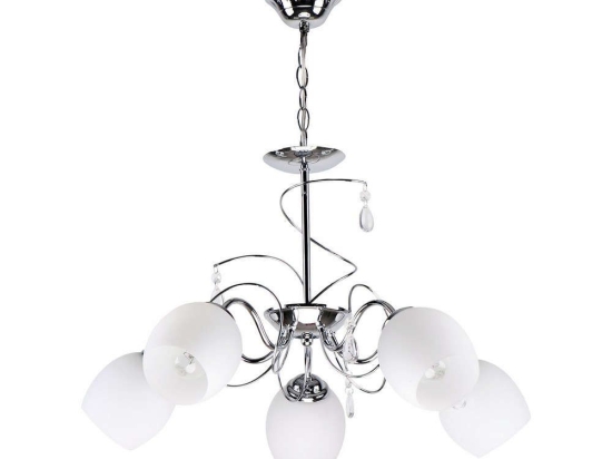 Φωτιστικό Οροφής Ferrow 77-8084 60x60x53 Chrome-White Homelighting Μέταλλο,Γυαλί