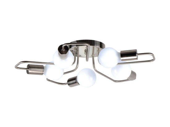 Φωτιστικό Οροφής-Πλαφονιέρα Shevy 77-8088 54x54x14 Nickel Homelighting Μέταλλο