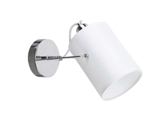 Φωτιστικό Τοίχου-Απλίκα Shiro 77-8099 30x16x20cm Chrome-White Homelighting Μέταλλο,Ύφασμα
