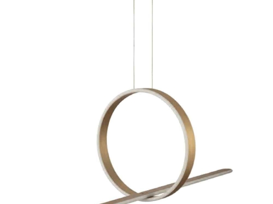 Φωτιστικό Οροφής 77-8120 Led 120cm Milea Gold Mat Homelighting Αλουμίνιο,Ακρυλικό