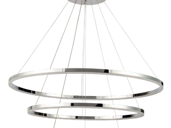Φωτιστικό Οροφής 77-8122 Led 80-60-40cm Olympic Chrome Homelighting Αλουμίνιο,Ακρυλικό