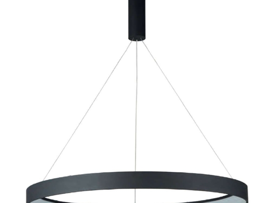 Φωτιστικό Οροφής 77-8138 Led Smart 60cm Amaya Black Homelighting Αλουμίνιο,Ακρυλικό
